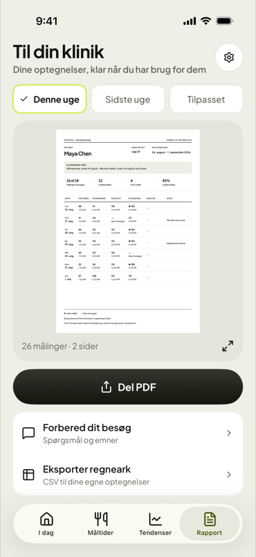 Rapporten, klar til at dele