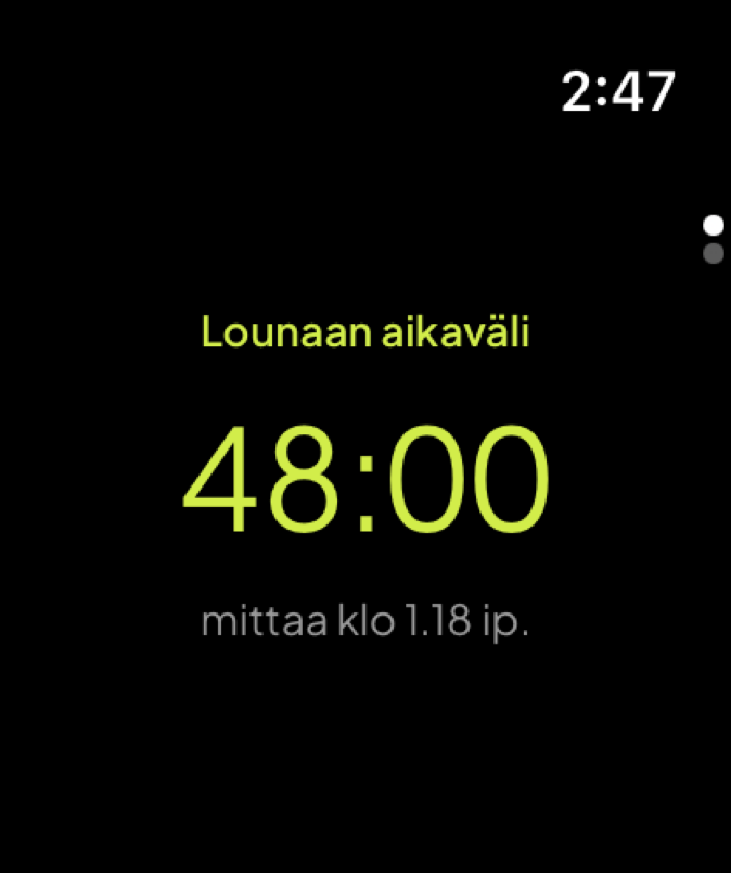 Mittausikkuna ranteessasi