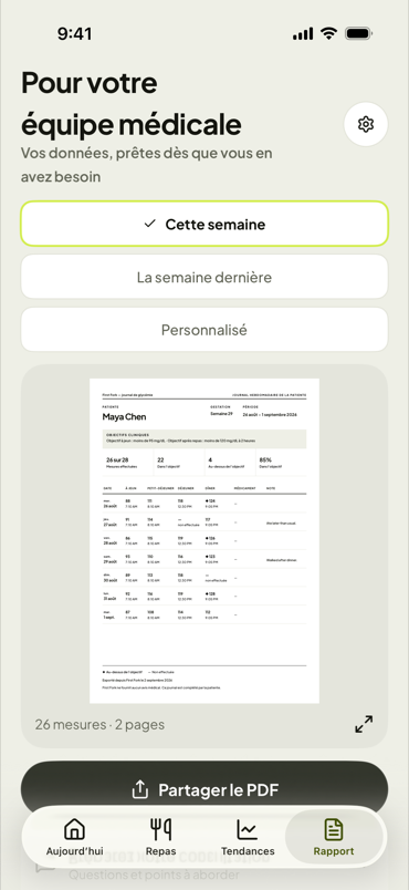 Le rapport, prêt à partager