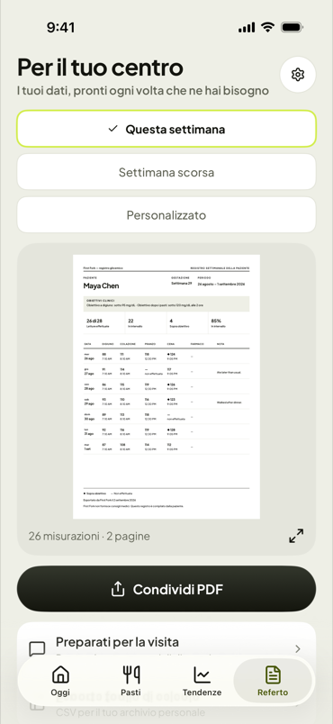Il report, pronto da condividere