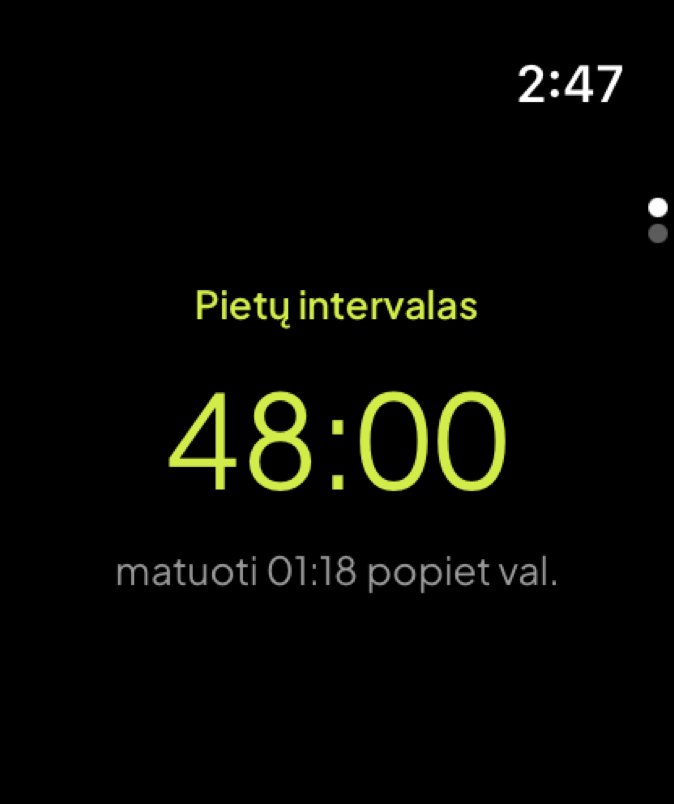 Matavimo laikas ant tavo riešo