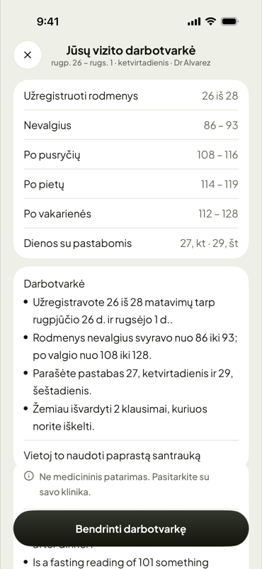 Klausimai vizitui, paruošti gydytojui