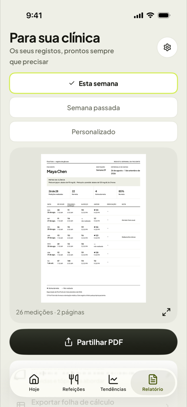 O relatório, pronto a partilhar