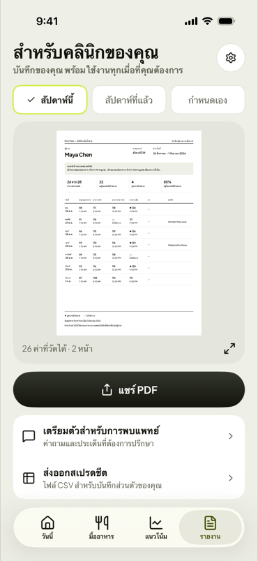 รายงานพร้อมสำหรับส่งต่อ